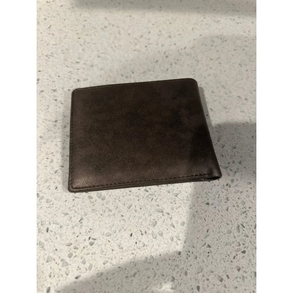 NIB HIMI Genuine Leather RFID‎ Blocking Bifold Stylish Wallet With 2 ID Window